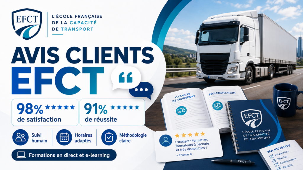 Avis clients EFCT : 98 % de satisfaction et 91 % de réussite