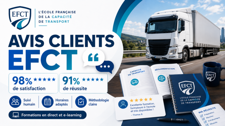 Avis clients EFCT : 98 % de satisfaction et 91 % de réussite