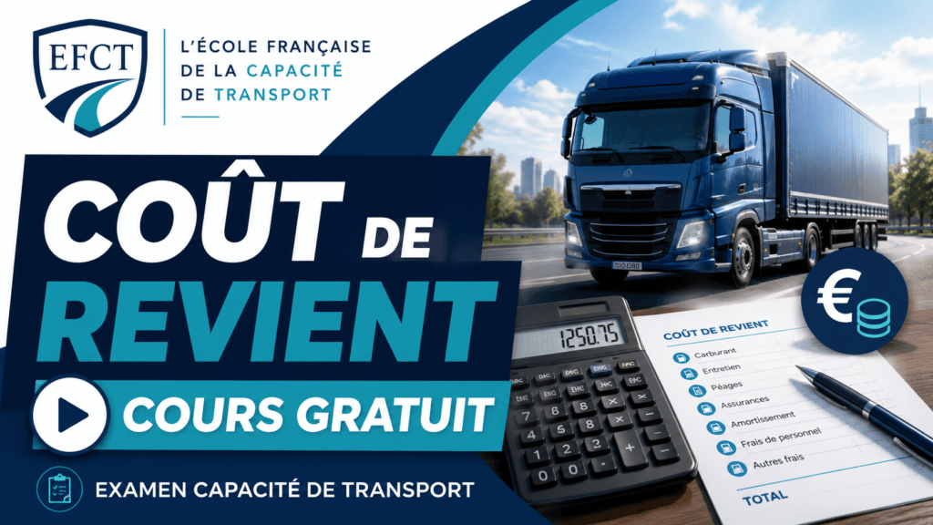Coût de revient examen capacité de transport EFCT