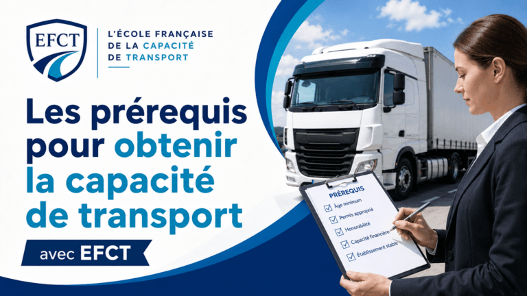 prérequis pour obtenir la capacité de transport ?